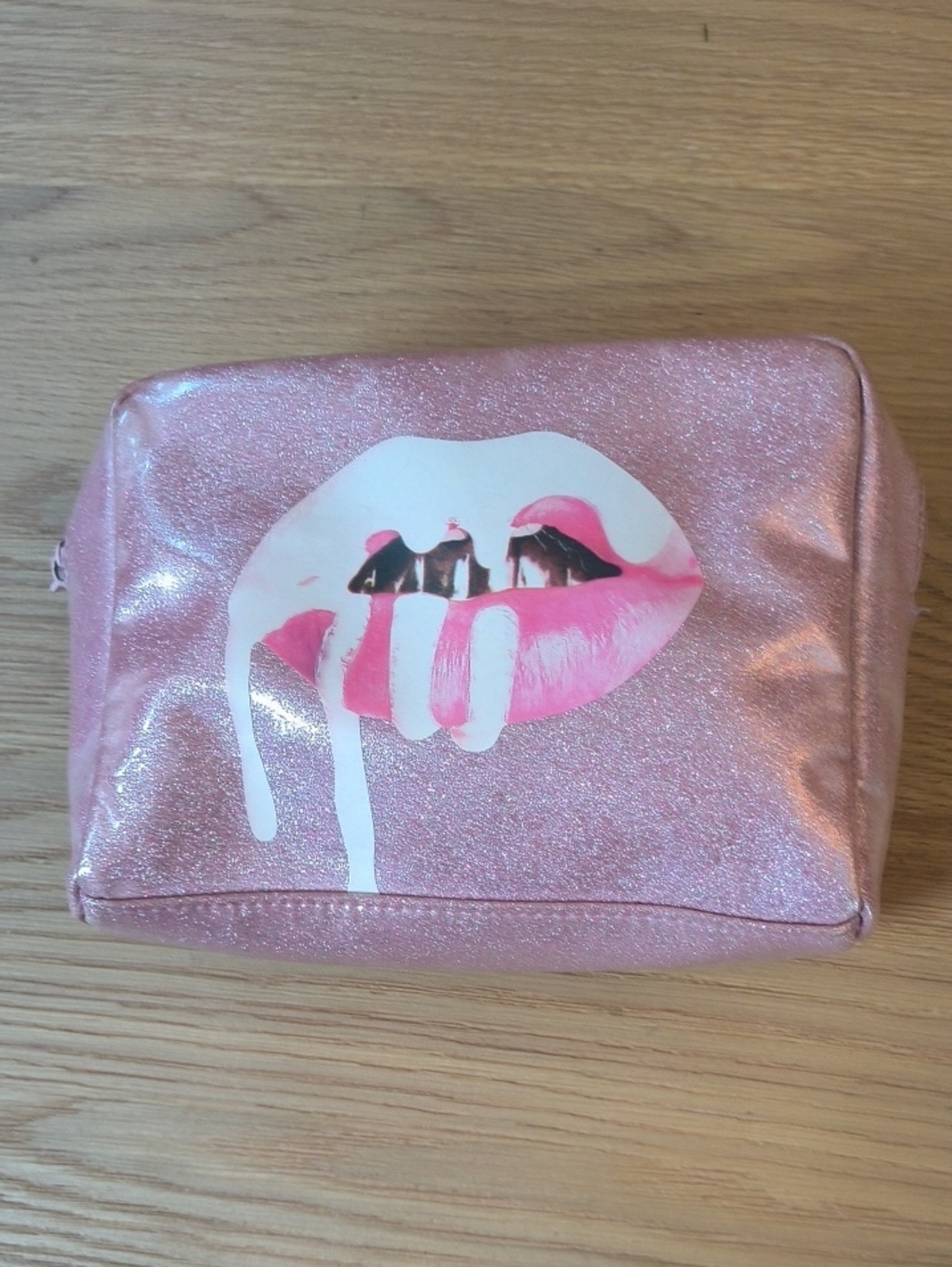 Kylie Cosmetics Birthday Collection Pink Glitter Makeup Bag